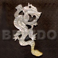 flying mother of pearl shell (MOP) dragon carving 45mm