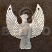 bird emblem mother of pearl shell (MOP) 45mm