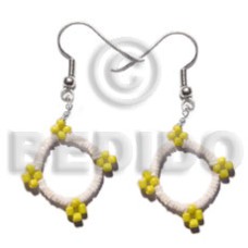 dangling white clam  glass beads combination