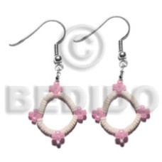 dangling white clam  glass beads combination