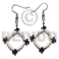 dangling white clam  glass beads combination