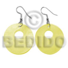 dangling 35mm yellow hammershell with 10mm hole