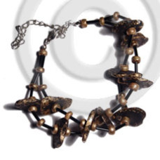black coco nuggets in metallic gold splashing