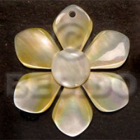 flower mother of pearl shell (MOP) with hammershell nectar 45mm