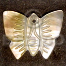 butterfly mother of pearl shell (MOP) 40mm with carving