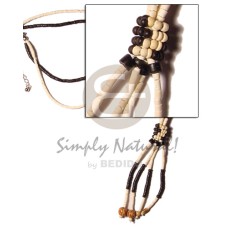 4 tassle bleach black 2 3mm coco heishe Pokalet
