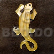 lizard carving mother of pearl shell (MOP) 45mm