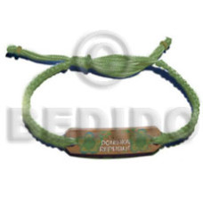 macrame coco id bracelet with flower painting  single color threa