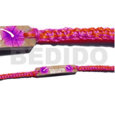 macrame coco id bracelet with flower painting  2 mix color thread