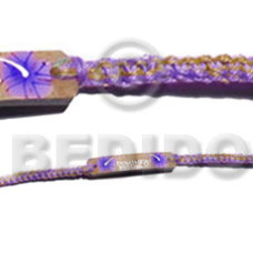 macrame coco id bracelet with flower painting  2 mix color thread