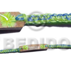macrame coco id bracelet with flower painting  2 mix color thread