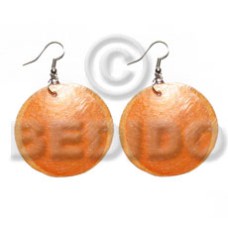 dangling double orange capiz round 35mm