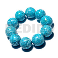 10 pcs. of 20mm round wood beads in high polished paint gloss ma