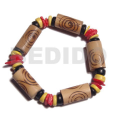 bamboo tubes with burning with bright yellow white rose shell, brigh
