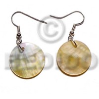 dangling 20mmx20mm round mother of pearl shell (MOP)