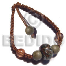jute macrame with coco pklt and resin beads accent ajustable