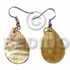 dangling 30mmx25mm brownlip teardrop