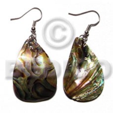 dangling 30mmx25mm paua abalone teardrop