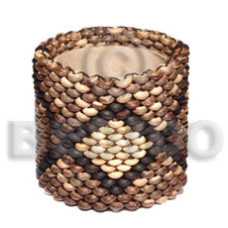 surfer macrame bracelet  mahogany and red bone beads
