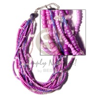 multi layered lavender graduated tones coco Pokalet heishe