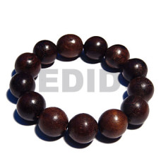 beach bum series  elastic hardwood beads  round camagong tiger