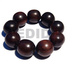 beach bum series  elastic hardwood beads  round camagong tige