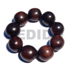 beach bum series  elastic hardwood beads  round camagong tiger