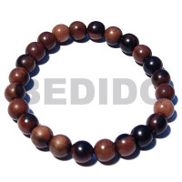 beach bum series  elastic hardwood beads  round camagong tiger