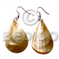 dangling 45mmx30mm brownlip teardrop