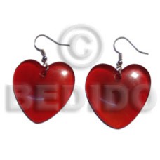 dangling 35mmx35mm carabao horn heart in red