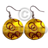 dangling 35mm round kabibe shell in golden