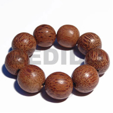 beach bum series  elastic hardwood beads  round palmwood 20m