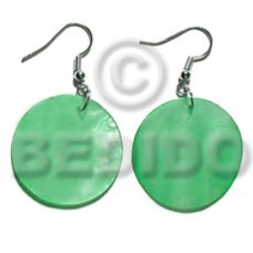 dangling 20mm round mint green hammershell