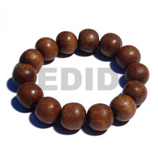 beach bum series  elastic hardwood beads  round robles 10mm