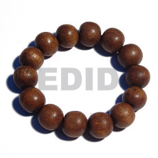 beach bum series  elastic hardwood beads  round robles 12mm