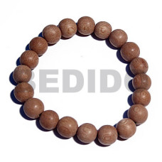 beach bum series  elastic hardwood beads  round rosewood 10mm
