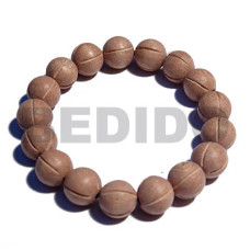 beach bum series  elastic hardwood beads  round rosewood with g