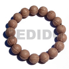 beach bum series  elastic hardwood beads  round rosewood with g
