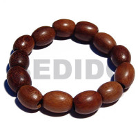 beach bum series  elastic hardwood beads  oval bayong 10mmx15