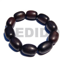 beach bum series  elastic hardwood beads  oval camagong tiger