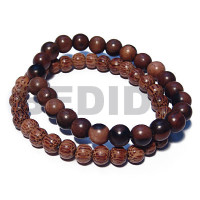 beach bum series  lastic hardwood beads  round 8mm palmwood a