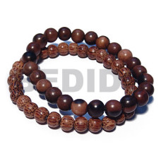 beach bum series  lastic hardwood beads  round 8mm palmwood a