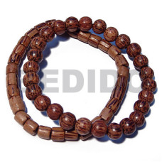 beach bum series  elastic hardwood beads  round 8mm palmwood