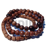 beach bum series  elastic hardwood beads  round 8mm palmwood