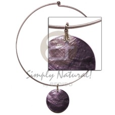 nickel free silver hoop ring with tipay shell