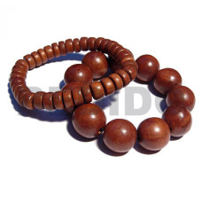 beach bum series  elastic hardwood beads  round bayong 18mm 
