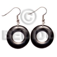 dangling 35mm ring black horn