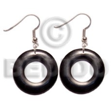dangling 35mm ring black horn