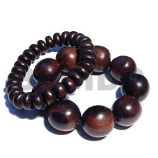 beach bum series  elastic hardwood beads  round camagong tig