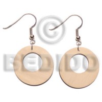 dangling 40mm ring natural white wood